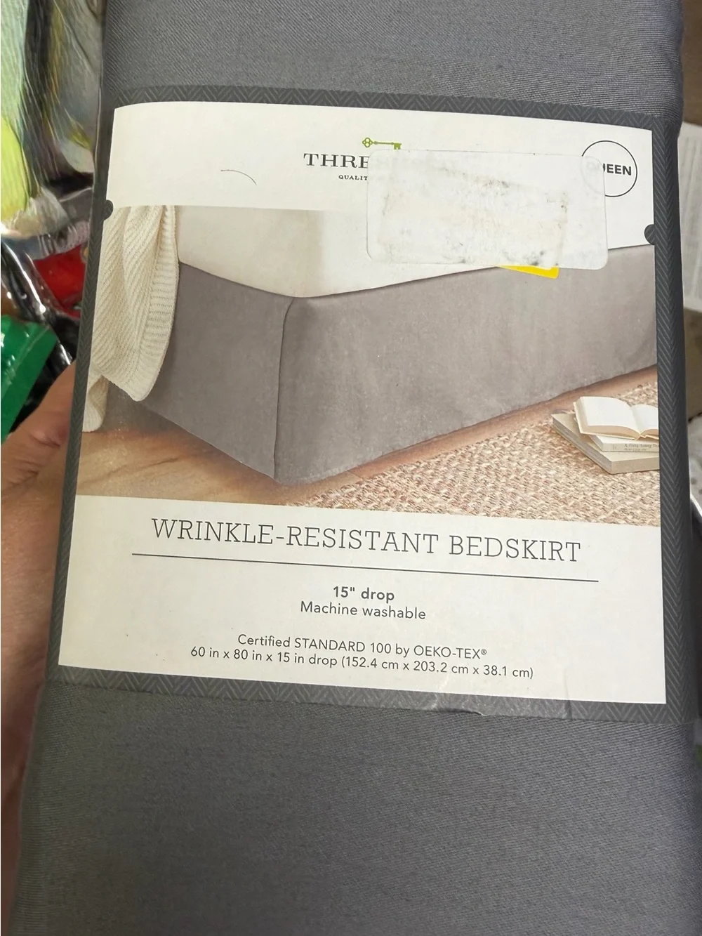 Target Gray Wrinkle-Resistant Bedskirt